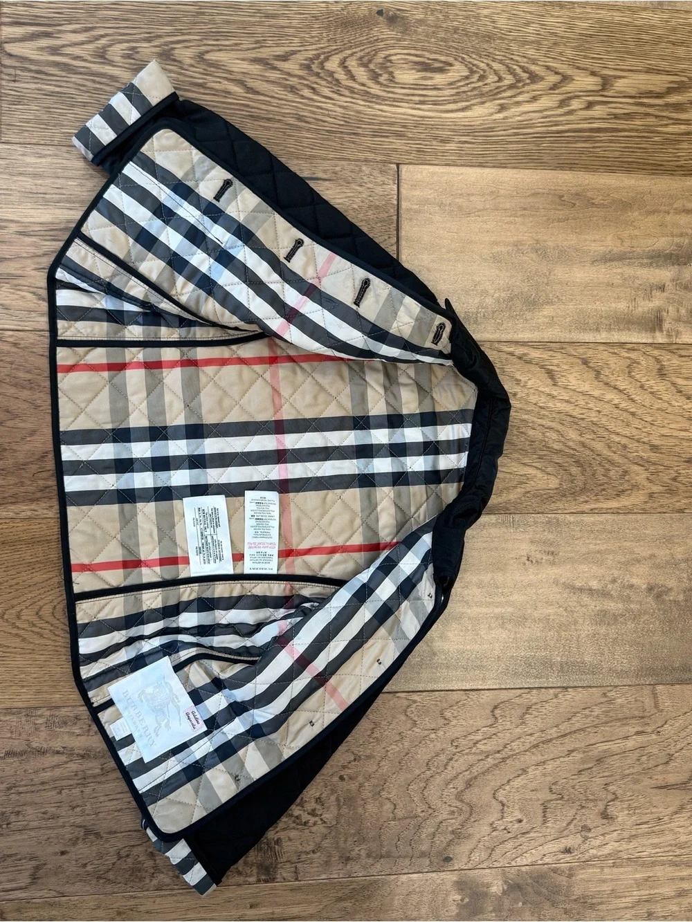 Burberry kids quilted jacket black size 4